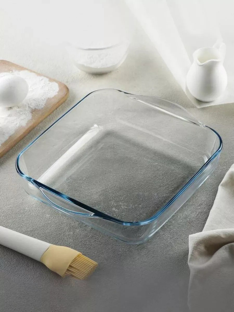 Borcam Cam Fırın Kapları, 2 Adet: 3,2 L + 2 L 9218390 Beyaz