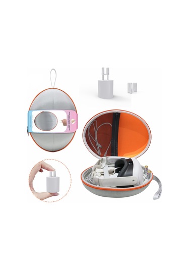 Jys Jys-mq008 Meta Quest 3 Vr Gözlük Darbeye Dayanıklı Taşıma Çantası Taşınabilir Sert Kabuk Çanta Çanta - Gri