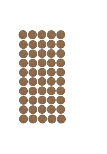 Yapışkanlı Yuvarlak Keçe Masa Sandalye Parke Zemin Ayak Koruyucu Kaydırmaz 20 Mm Keçesi 50'li Paket