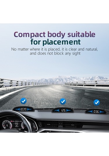 Pazly G2 Araba Hud Dijital Gps Navigasyon Hız Göstergesi - Siyah