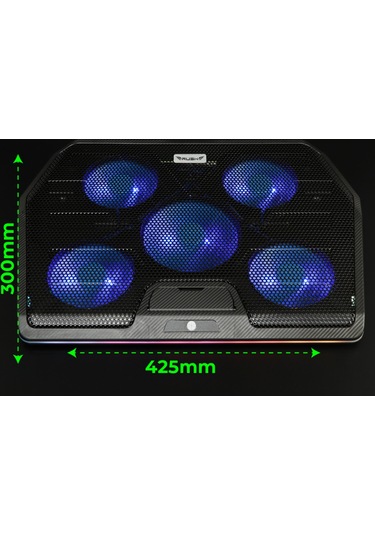 Rush Aura RC303 RGB 5 Fanlı 11" - 19" Notebook Soğutucu