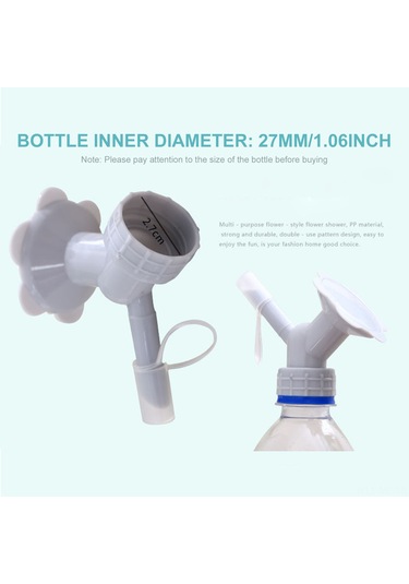 Mufunye 27mm Açıkçaplı Çift Başlı Sulama Þapkasý, Bitki Sulama Ve Þekillendirme Için Plastik Þişe Uyumlu Þpritzer