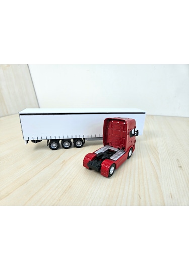 1/64 Ölçek Kırmızı Scanıa R730 Tır Maketi 25 Cm Boy