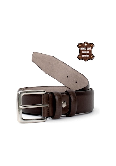 Pierre Cardin Pc351 Erkek 3,5 Cm Hakiki Deri Kemer Kahverengi Koyu-kahverengi Koyu Koyu Kahverengi