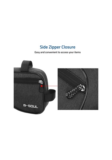 Padalink Ya409 Bisiklet Üçgen Çantası - Çok Renk Seçeneği, Hafif Ve Dayanıklı Polyester Malzeme Siyah