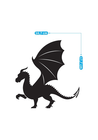 Ejderha Araç Sticker 21x29 Cm, Oto Sticker, Araba Sticker