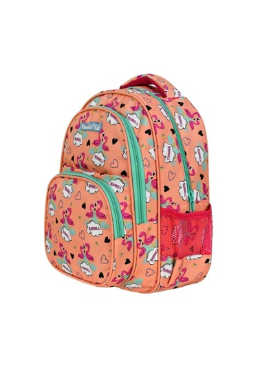 Waddell Turuncu Flamingo Somon Kız Çocuk İlkokul Çantası ve Besle