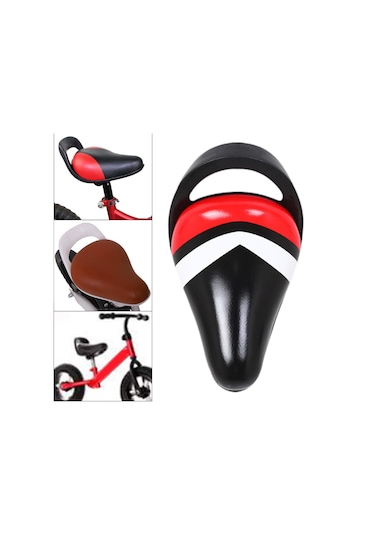 Homyl Çocuk Bisiklet Sele Kaymaz Koltuğu Bisiklete Binme Açık Siyah Kırmızı