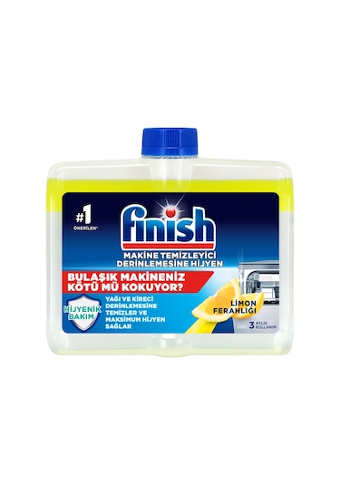 Finish Limon Kokulu Sıvı Bulaşık Makinesi Temizleyici 250 ML