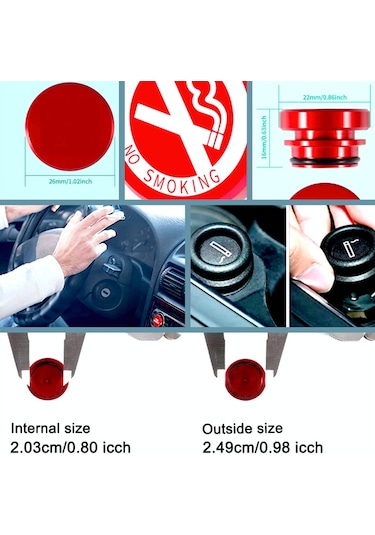 Omeniv Çakmak Soket Kapağı "No Smoking" Sigara İçilmez