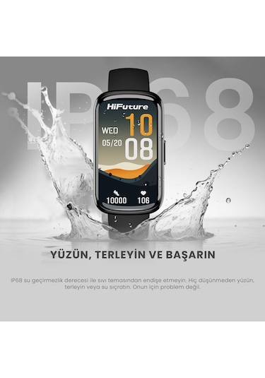 HiFuture EVO2 1,47" Ekran Su Geçirmez 1ATM Apple Uyumlu iOS & Android Akıllı Bileklik