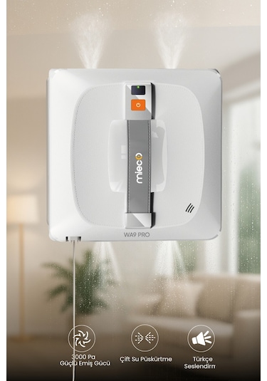 Mieco WA9 Pro Çift Yönlü Su Püskürtmeli Cam Temizleme Robotu (Kumandalı)