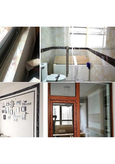 Novahub 5m Kendinden Yapışkanlı Duvar Kenarlığı Bordermarble Duvar Kağıdı - Güvenli Ve Şık Ev Dekoru Diğer