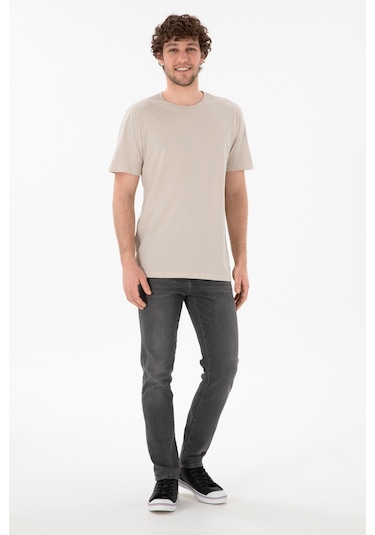 U.S. Polo Assn. Erkek Regular Fit Bisiklet Yaka Taş Basic Tişört 50305985-VR049 U.S. Polo Assn. Erkek Regular Fit Bisiklet Yaka Taş Basic Tişört 50305985-VR049