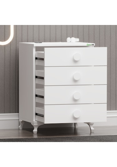 Yıldız 3 Kapaklı Dolap Ve Şifonyer- Beyaz