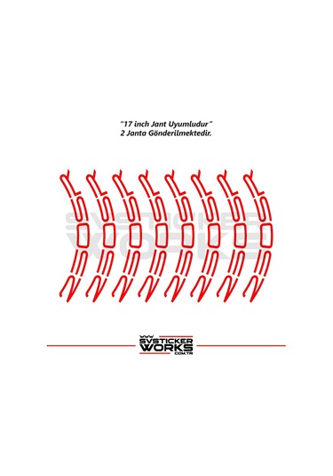 Cfmoto 250sr Sticker Jant İçi Yazı 8li Sticker Set