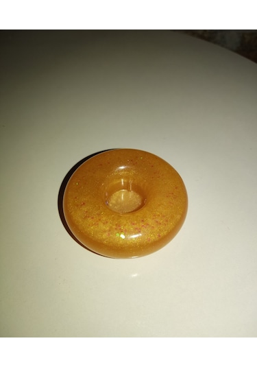 Gold Simli Donut Şamdan Mumluk