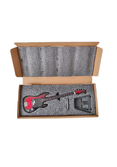 El Yapımı 1/4 Ölçek Minyatür Elektro Bas Gitar Fender Precision R