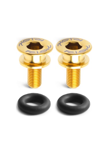 Hombey Titanium Alloy Bisiklet Krank Somunu, M8 15mm Kare Delikli Açısal Somun, Su Ve Toz Koruma, Yüksek Dayanıklılık - Yeni Altın Rengi Çok Renkli