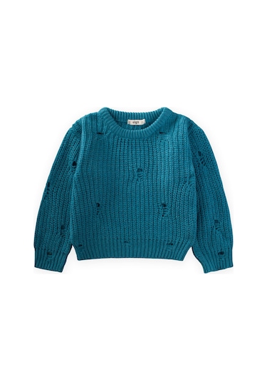 Selanik Triko Kazak 2-8 Yaş Petrol Petrol