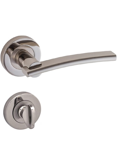 Doğanlar Lale Saten Nikel Rozetli Kapı Kolu Takım-wc Kol