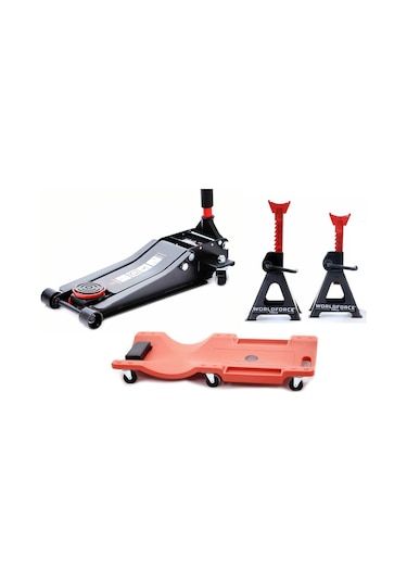 Worldforce 3 Ton Kriko. 3 Ton Sehpa Seti. Araç Altı Yatma Tahtası