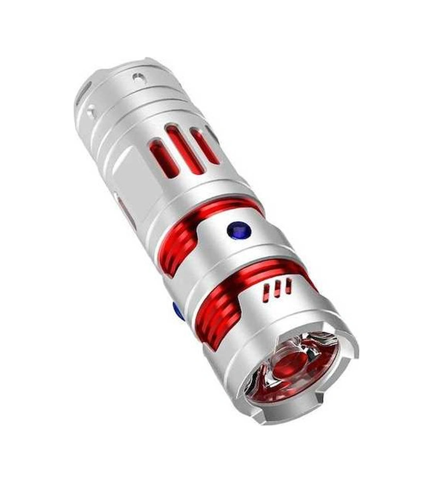 Tongxida Küçük Taşınabilir Spiral Fener - Type-c Gümüş Çok Fonksiyonlu Gümüş