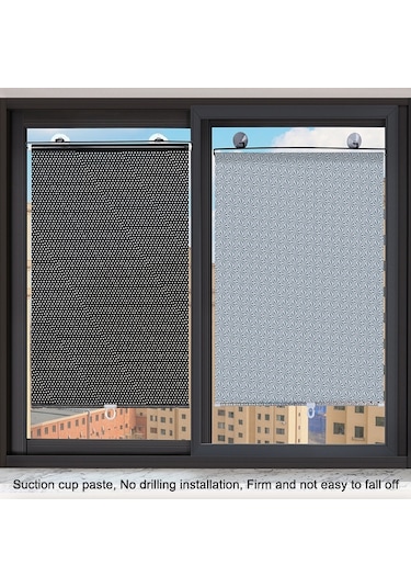 Sones 2 Adet Vantuzlu Araba Gölge Perdesi Pencere Teleskopik Stor Perde, Boyut: 40x125cm Siyah Mesh