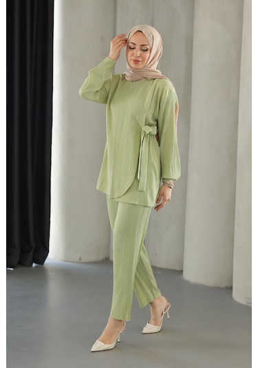 Bağlama Detaylı Takım Mint Yeşili Mintyeşili Mint Yeşili