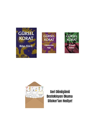 Rüya Körü + Güvercine Ağıt + Kristal Bahçe + Okuma Sticker'ları