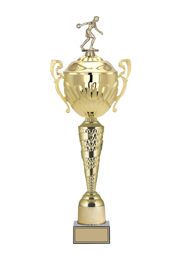 Odak Kupa - Figürlü Kupalar - Bowling Kadın Figürlü Kupalar Fg-090 A - 67 Cm Altın - Beyaz