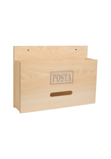 Ahşap Posta Ve Fatura Kutusu Ceviz Akça 2 Renk