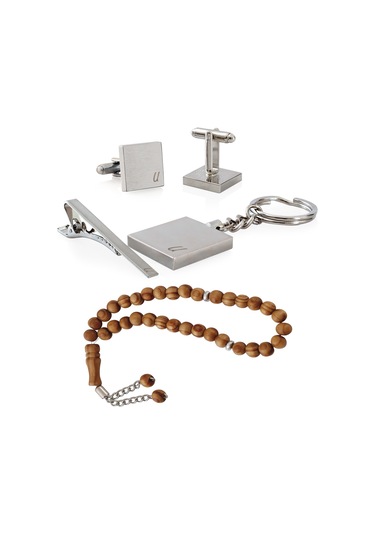 Zekupp U Harfli Kol Düğmesi. Anahtarlık. Kravat Tutucu ve Tespih.