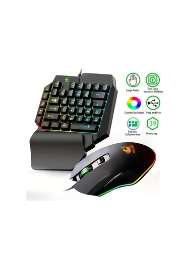 Techbloom Zıyou Lang Siyah Kablolu Oyun Klavye Ve Fare Seti 39 Tuslu Rgb Aydinlatmali Pc Oyuncuları Icin Diğer