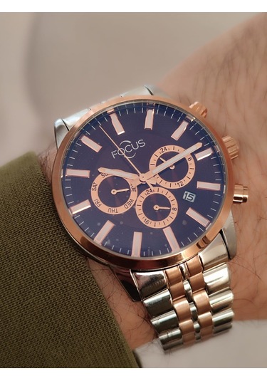 Focus Çelik Kordon Erkek Kol Saati Fonksiyonlu Takvimli 2089