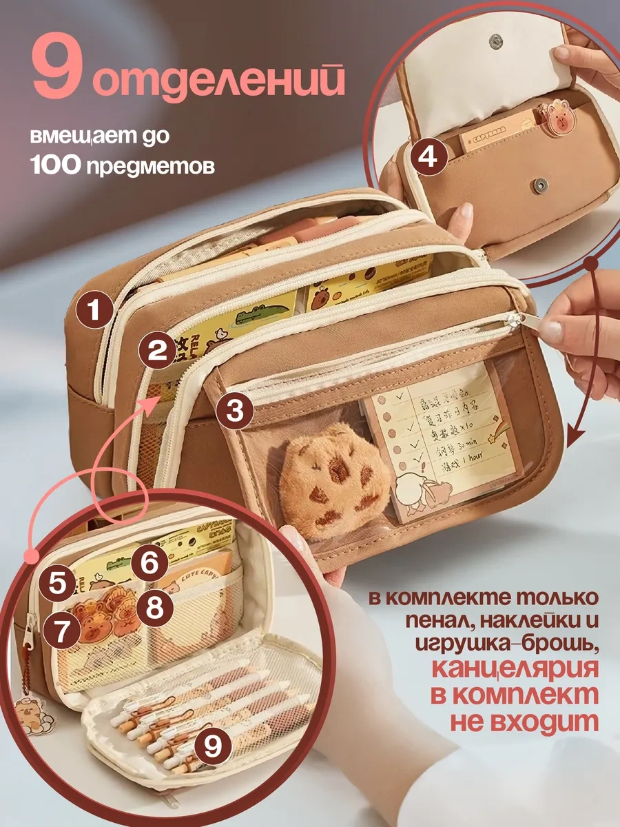 Welhome Okul Kapibası Kalem Kutusu 112025073 Bej