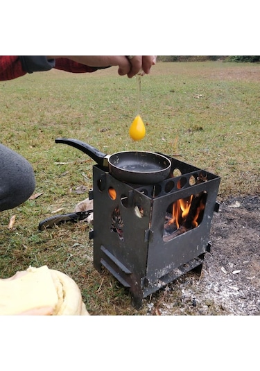 XL Ateş Kutusu Çok Yakıtlı Taşınabilir Katlanır Kamp Ocağı Çınar Extreme Çok Renkli