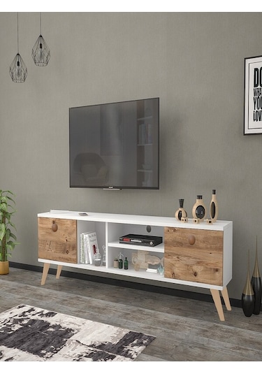 Mbes Mobilya Esin Beyaz-Atlantik 160 Cm Tv Ünitesi