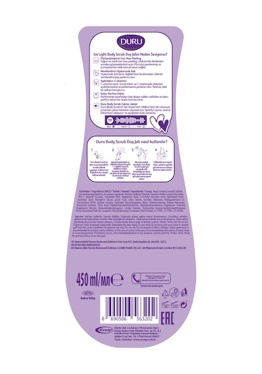 Duru Body Scrub Pınk Delıght & Ice Lıght Duş Jeli 4x450 Ml Diğer
