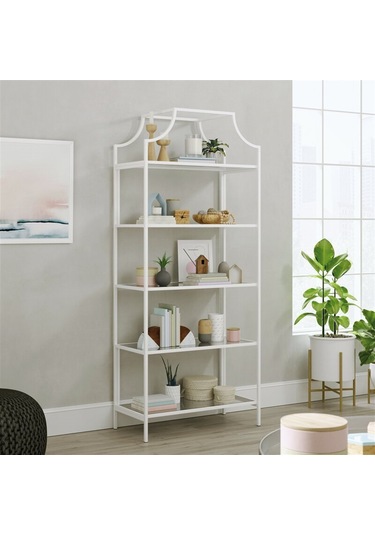 Timur Beyaz Modern Kitaplık