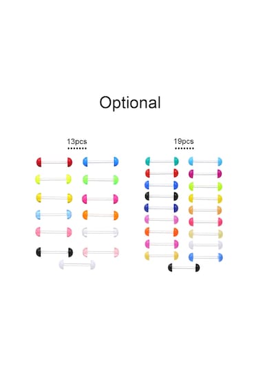 Wezone 13'lü Renkli Akrilik Dikişli Dil Ve Memen Çiti - Alerjiye Duyarsız, Esnek Ve Kolay Kullanim Diğer