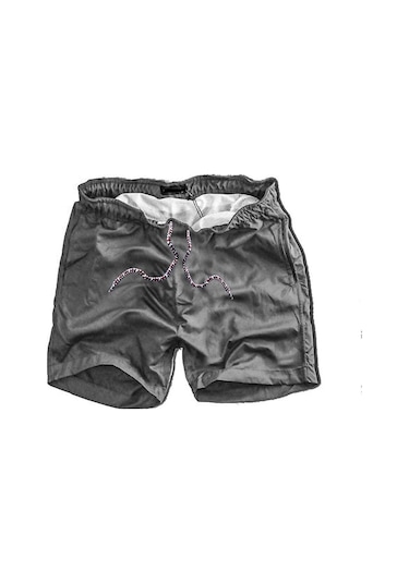 Alaska The Last Frontier Slim Fit Su Itici Kumaş Fileli Deniz Şortu---gri--- Gri