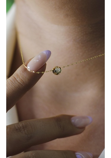 Diamine 14 Ayar Altın Büyük Dorika İnce Aynalı Zincir Kolye