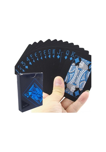 Reedark Su Geçirmez Pvc Poker Kartları - Sihir, Parti Ve Seyahat İçin Dayanıklı Oyun Kartları Mavi