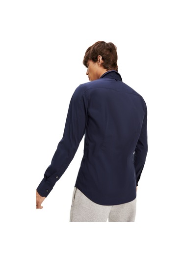 Tommy Hilfiger Tjm Streç Slim Fit Gömlek Lacivert