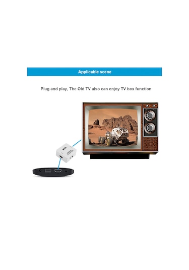 Alfais 4552 Hdmi To Av Rca Tos Çevirici Dönüştürücü Adaptör