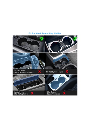 Youtek Araç İç Dekorasyon Seti - Abs Malzeme Fiyonk Siyah/karbon Siyah, Dahili Düzenleyici Kupa Tutucu