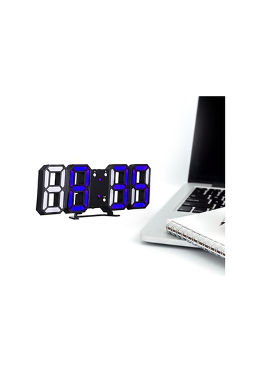 Tenfowee Çok Renkli Led Ekranlı Usb Şarjlı 3d Dijital Duvar Saati Pil Dahil ÇOk Renkli