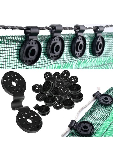 Lemestar Kalıtıcı Plastik Gölge Ağı Sabitleyici Klipsler - 50 Adet Siyah, Hava Direnci, Kolay Kurulum, Çiftçi Bahçe Tarım Ağı Kullanıma Uygun