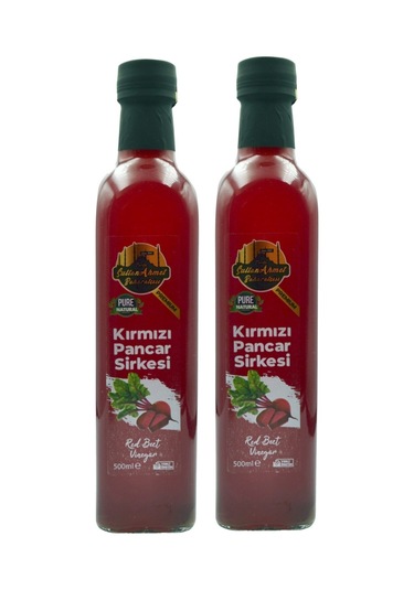 Kırmızı Pancar Sirkesi %100 Katkısız Doğal 2x500 Ml Özel Üretim